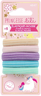 Elastici mousse colorati per capelli, 5 pz