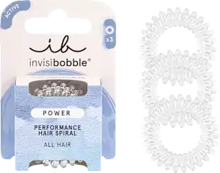 Elastici per capelli a spirale Power Trasparente, 3 pz