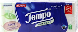 Fazzoletti natural & soft 4 veli, 10 pz