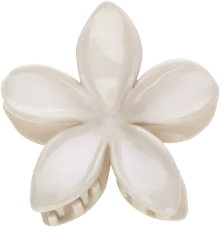 Fermaglio a fiore color avorio, 1 pz