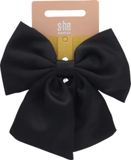 Fermaglio per capelli con fiocco nero, 1 pz
