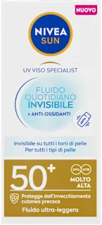 Fluido viso quotidiano invisibile SPF50+, 40 ml