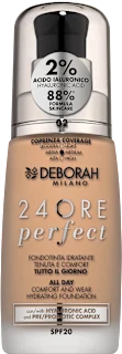 Fondotinta 24ORE perfect con acido ialuronico - n. 02, 30 ml