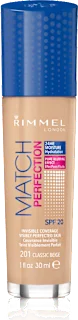 Fondotinta MATCH PERFECTION - n. 201, 30 ml