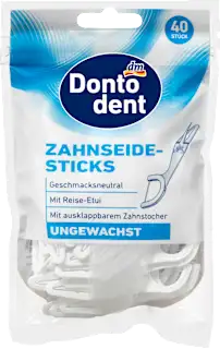 Forcelle tendifilo con filo interdentale non cerato, 40 pz