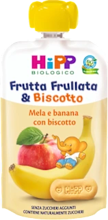 Frutta frullata mela banana e biscotto, 90 g
