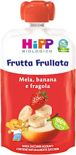 Frutta frullata mela, banana e fragola, 90 g