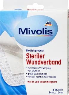 Garze sterili con medicazione, 5 pz