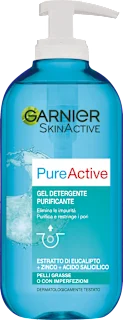 Gel detergente SKINACTIVE PureActive purificante pelli grasse o con imperfezioni, 200 ml