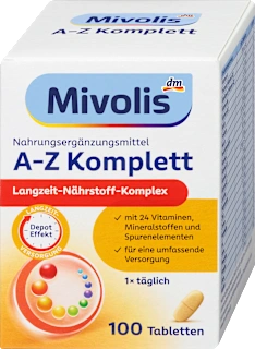 Integratore alimentare con 24 vitamine, minerali e oligoelementi, 100 pz