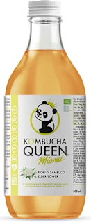 Kombucha gusto fiori di sambuco a base di tè verde fermentato, 330 ml