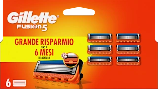 Lame di ricambio per rasoio Fusion5 Manual Cabrio, 6 pz