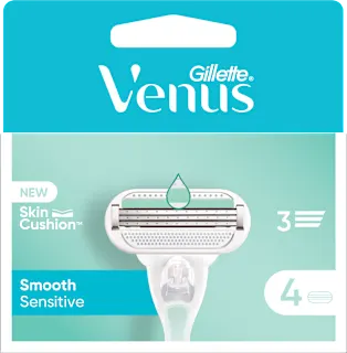 Lamette di ricambio per rasoio da donna Venus Smooth Sensitive, 4 pz