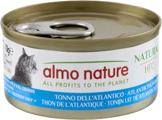 Lattina per gatti HFC Natural con tonno dell'Atlantico, 70 g