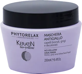 Maschera Antigiallo per Capelli Biondi, Grigi e Decolorati, 250 ml