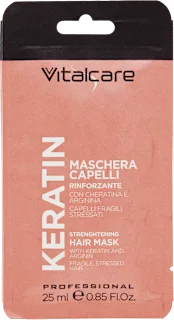 Maschera capelli rinforzante con cheratina e arginina, 25 ml