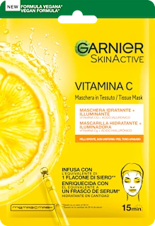 Maschera in tessuto SKINACTIVE Vitamina C con siero illuminante, 1 pz
