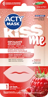 Maschera labbra in idrogel esfoliante al lampone, 1 pz
