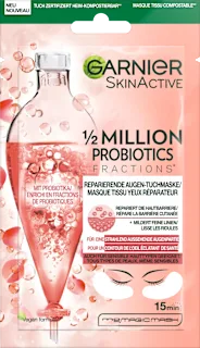 Maschera occhi in tessuto SKINACTIVE riparatrice con probiotici, 2 pz