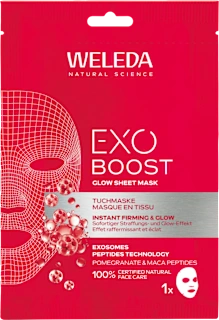 Maschera viso in tessuto EXO BOOST GLOW al melograno, 1 pz