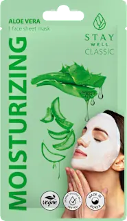 Maschera viso in tessuto nutriente all'Aloe Vera, 1 pz