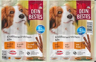 Mix di mini salsicce per cani con pollo, tacchino e anatra, 88 g