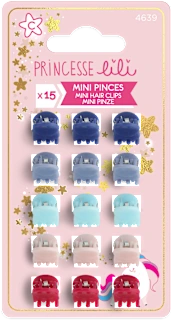 Mollette colorate per capelli, 15 pz