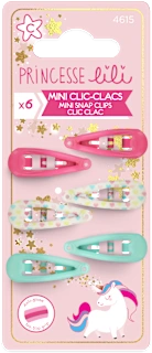 Mollette colorate per capelli, 6 pz