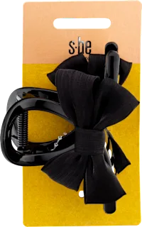 Mollettone nero con fiocco, 1 pz