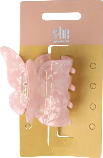 Mollettone per capelli rosa a farfalla, 1 pz