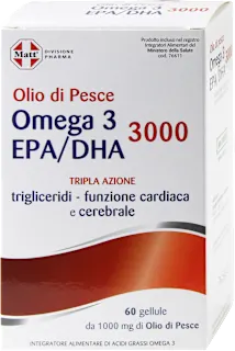Olio di pesce omega 3 EPA/DHA 3000, 60 pz