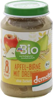 Omogeneizzato di mela e pera con fiocchi di cereali integrali, 190 g