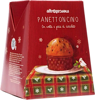 Panettoncino con uvetta e gocce di cioccolato, 100 g