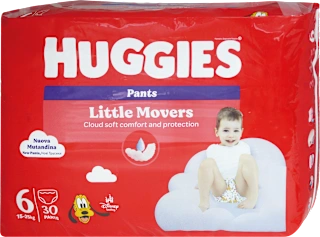 Pannolini a mutandina Little Movers taglia 6 (15-25 kg), 30 pz