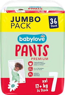 Pannolini a mutandina premium, tg. 7 xxl (17+ kg), Jumbo Pack, 36 pz