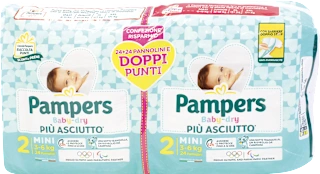Pannolini Baby-dry taglia 2 mini Bipacco (3-6 kg), 48 pz
