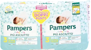 Pannolini Baby-dry taglia 3 midi Bipacco (4-9 kg), 40 pz