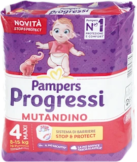Pannolini Progressi Mutandino taglia 4 maxi (8-15 kg), 19 pz