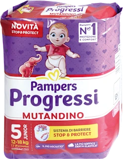 Pannolini Progressi Mutandino taglia 5 junior (12-18 kg), 17 pz