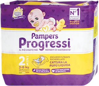 Pannolini Progressi taglia 2 mini (3-6 kg), 28 pz