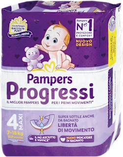 Pannolini Progressi taglia 4 maxi (7-18 kg), 21 pz