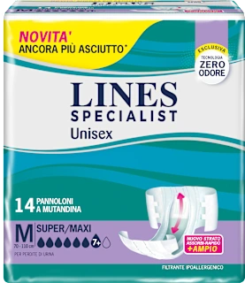 Pannoloni a mutandina super/maxi taglia M, 14 pz