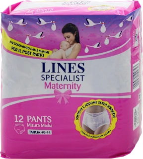 Pants assorbenti post parto taglia M (40-44), 12 pz