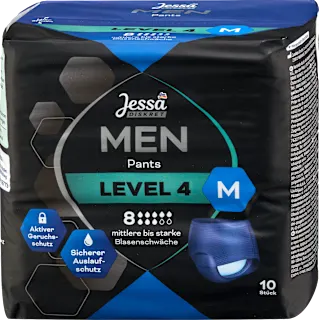 Pants da uomo per incontinenza level 4 - taglia M, 10 pz
