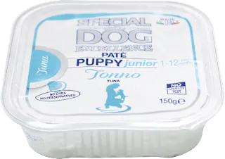 Patè per cani puppy e junior con tonno, 150 g