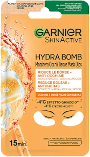 Patch occhi in tessuto SKINACTIVE HYDRA BOMB anti-fatica con succo d'arancia e acido ialuronico, 2 pz