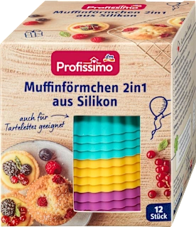 Pirottini per muffin in silicone, 12 pz