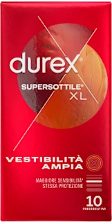 Preservativi supersottili xl vestibilità ampia, 10 pz