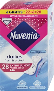 Proteggi slip dailies fresh & protect extra lungo disteso, 28 pz
