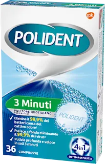 Pulitore quotidiano protesi dentale 3 Minuti, 36 pz